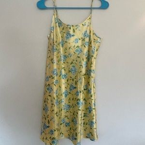 Yellow slip dress
